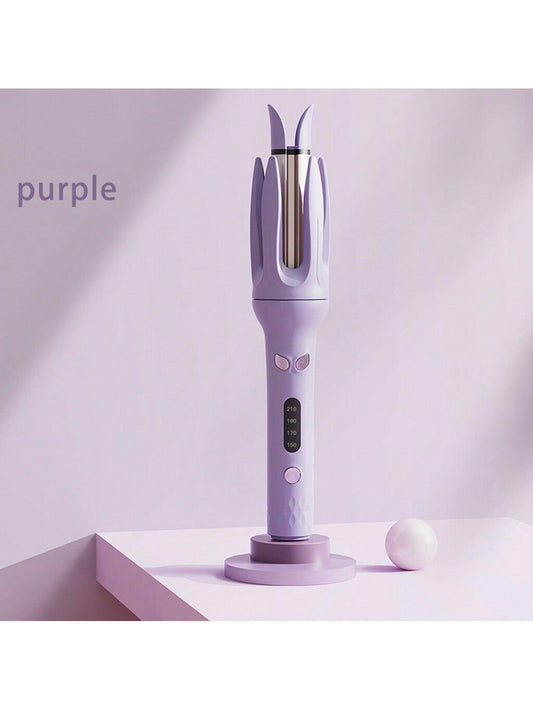 1pc 28mm Diameter Ceramic Hair Curling Iron With 4 Temperature Settings, Automatic Electric Curler, Including 2 Hair Clips And 1 Comb, Suitable For Curling